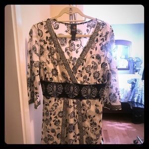 Black and cream size L dress